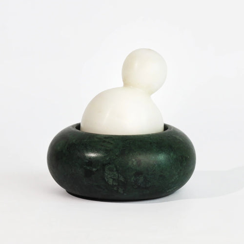 Buddh | Marble Mortar & Pestle | Artisan-Crafted
