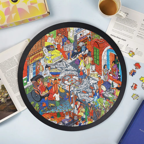 City of Poetry | Framed Puzzle - Circular | 300 pieces