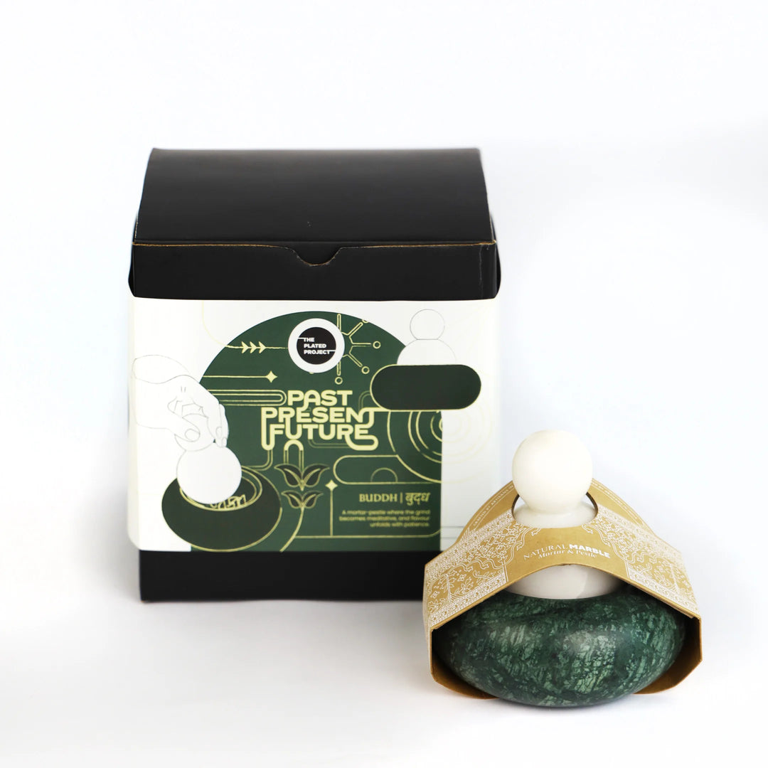 Buddh | Marble Mortar & Pestle | Artisan-Crafted