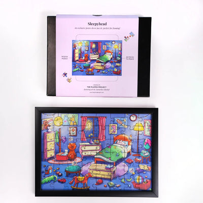 Sleepyhead | Framed Puzzle - A4 | 48 pieces