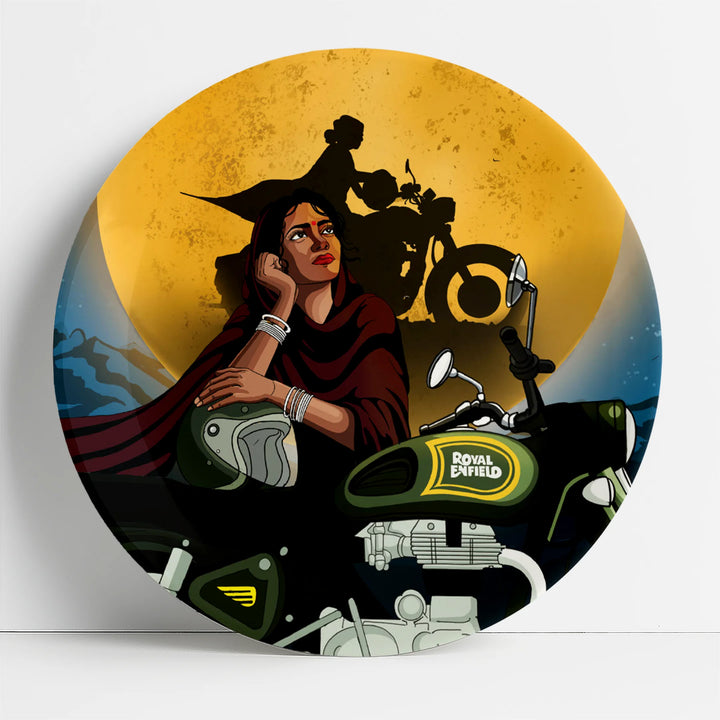 Quiet Rider | Ceramic Decor Plates | 10"