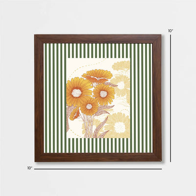 Yellow flowers framed art print | wall decor and hangings