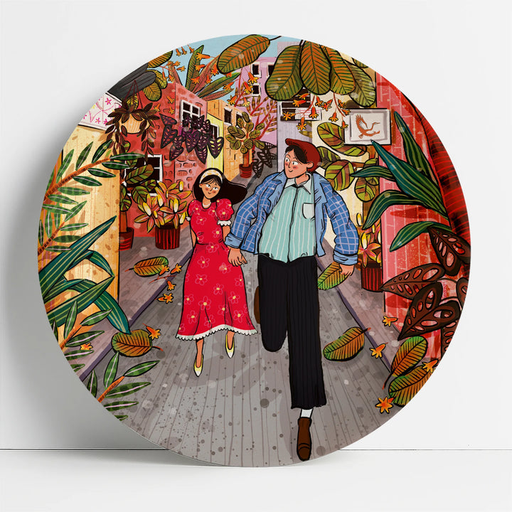 Hand in Hand | Ceramic Decor Plate | 10"