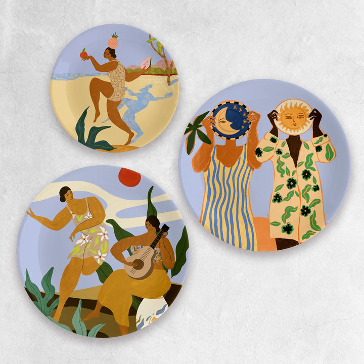 She is Many | Ceramic Decor Plates | Set of 3