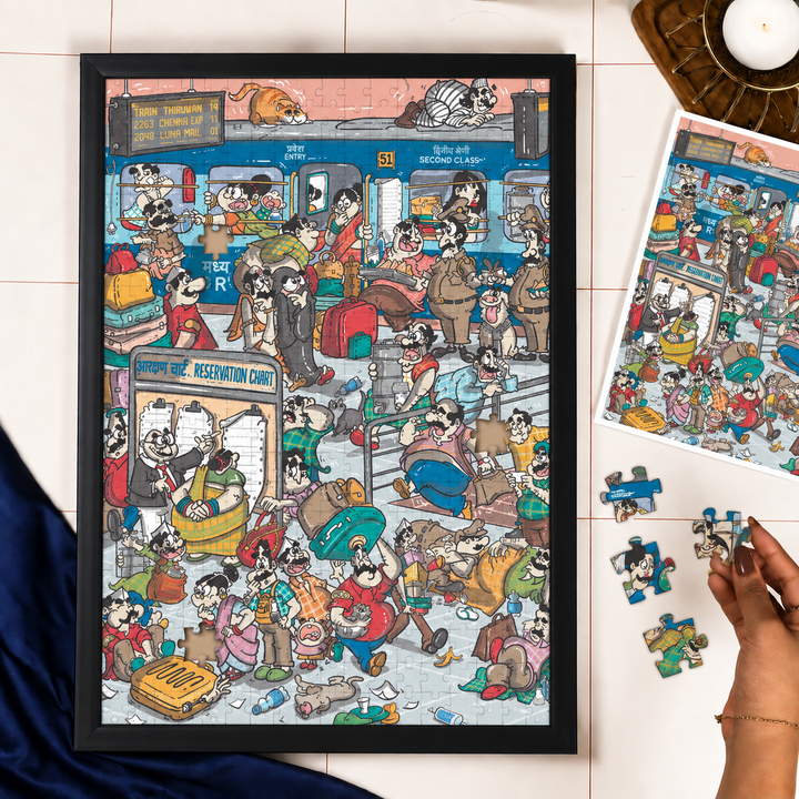 Window Seat Memories | Frameable A3 Art Puzzle | 200 Pieces