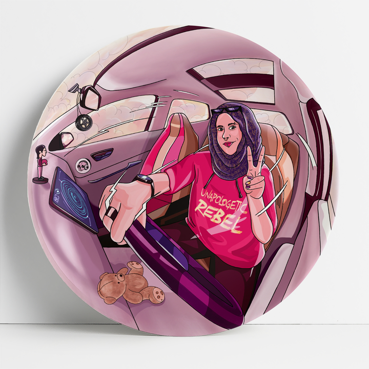 Unapologetically Rebellious | Ceramic Decor Plate | 7.5"