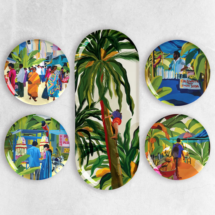 Salt in the Air | Premium Metal Wall Art Panel | Set of 5