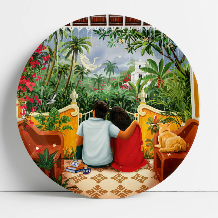 A Place to Lean | Ceramic Decor Plate | 10"