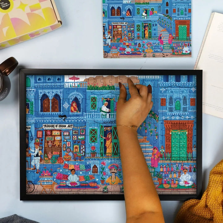 A Little Blue Memory | Frameable A3 Art Puzzle | 200 Pieces