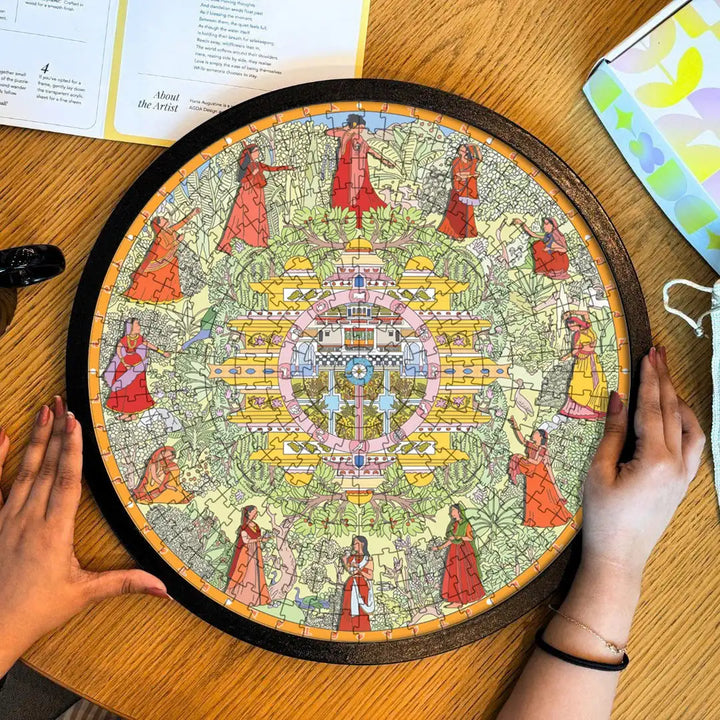 A Year in Kangra | Frameable Circular Puzzle | 300 Pieces