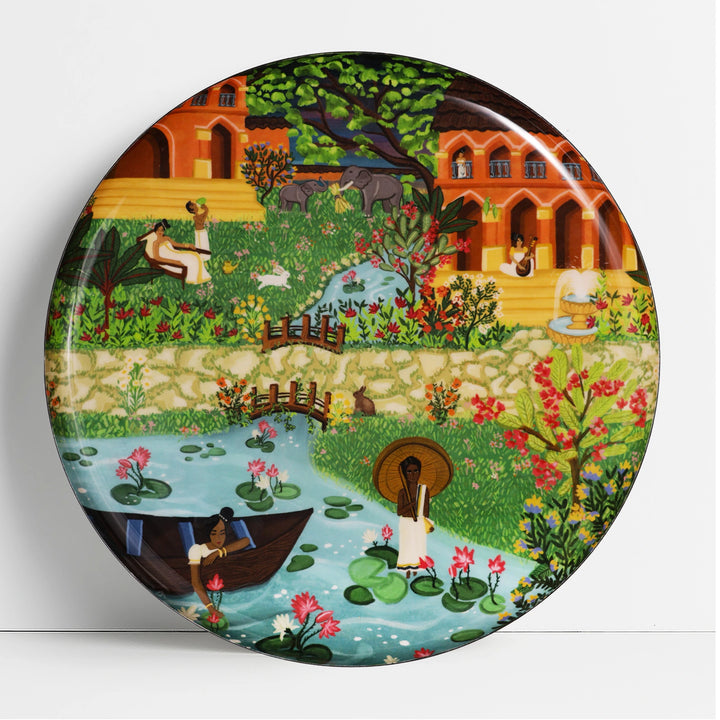 Travel inspired metal decor plate | home decorative items