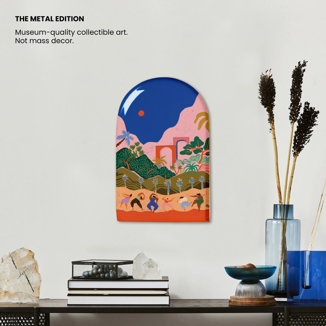 The Dancers | Premium Metal Wall Art Panel | 8” x 13”