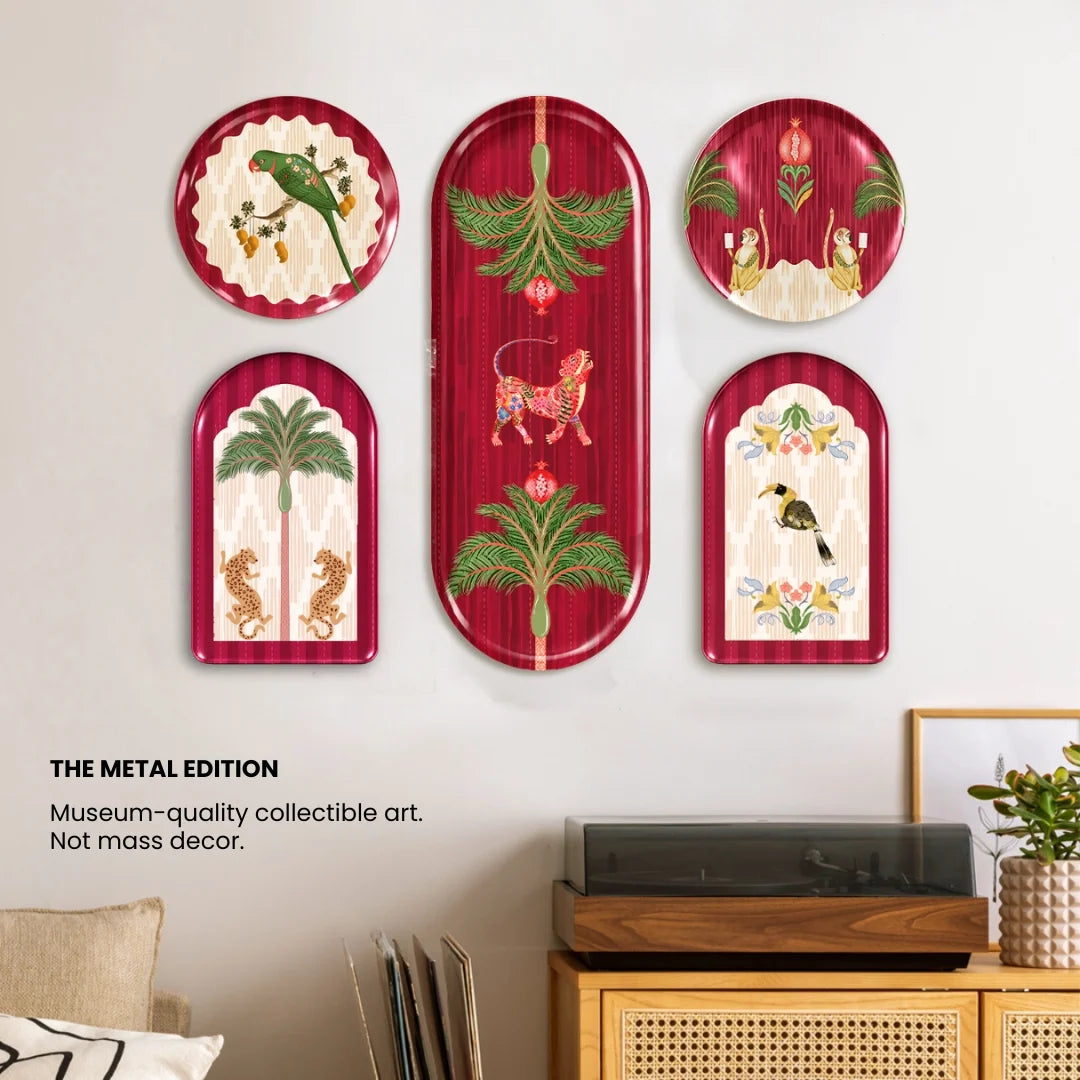Something Wild | Metal Decor Plates | Set of 5