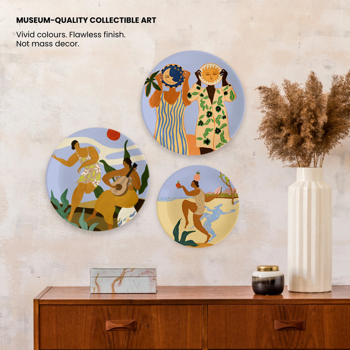 She is Many | Ceramic Decor Plates | Set of 3