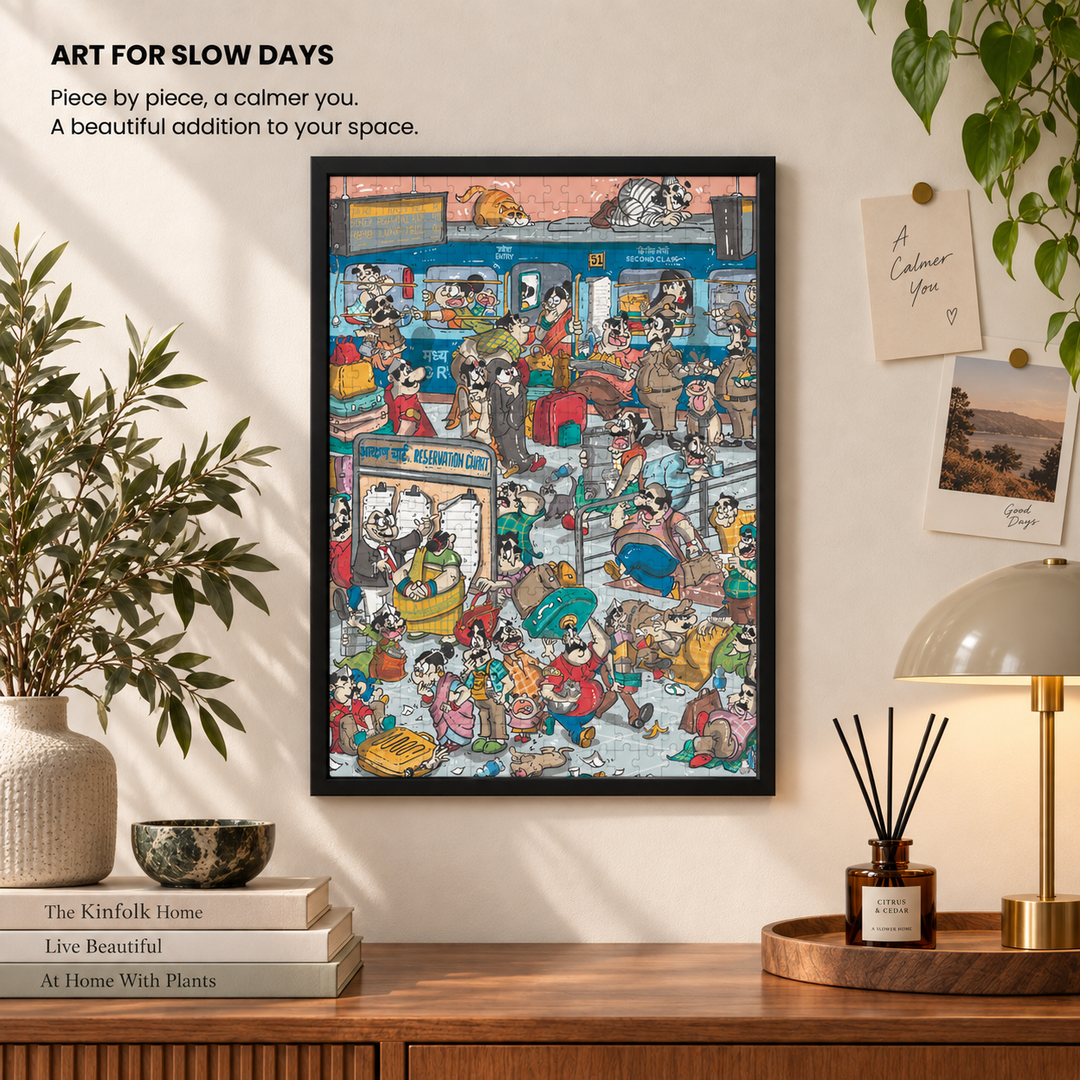 Window Seat Memories | Frameable A3 Art Puzzle | 200 Pieces