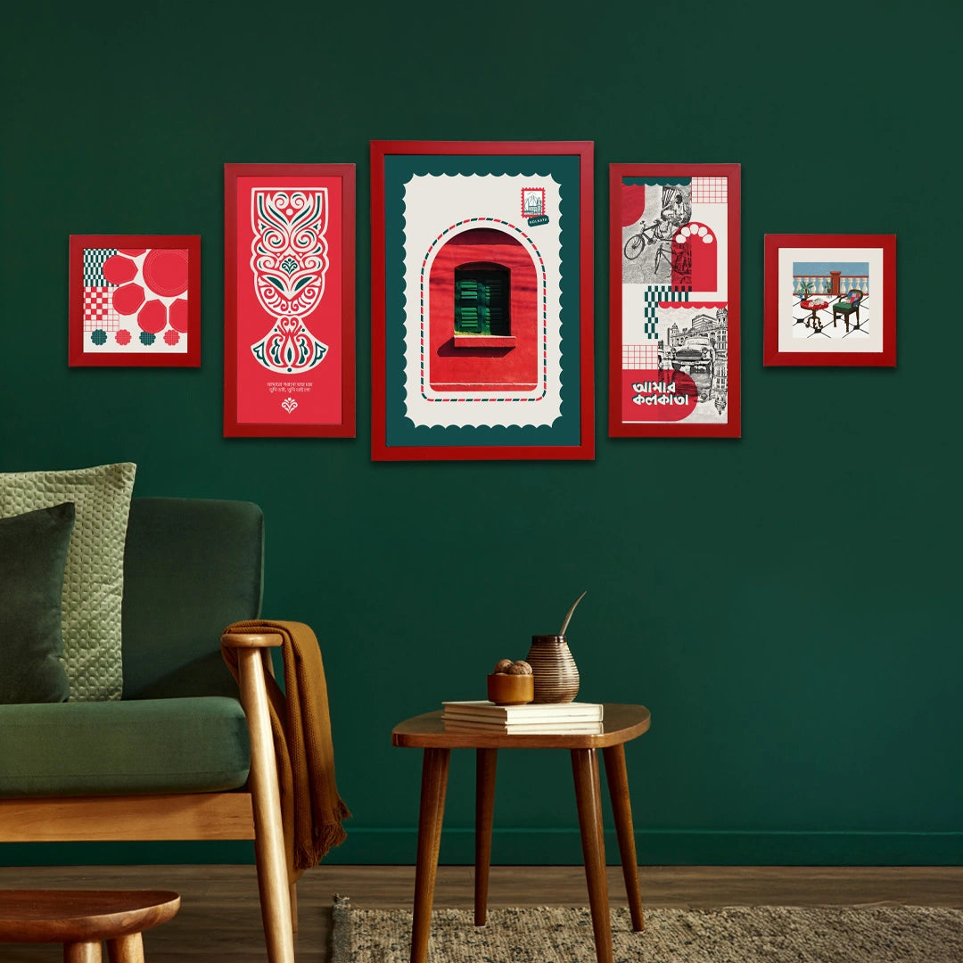 The art set against a green wall | home decorative items