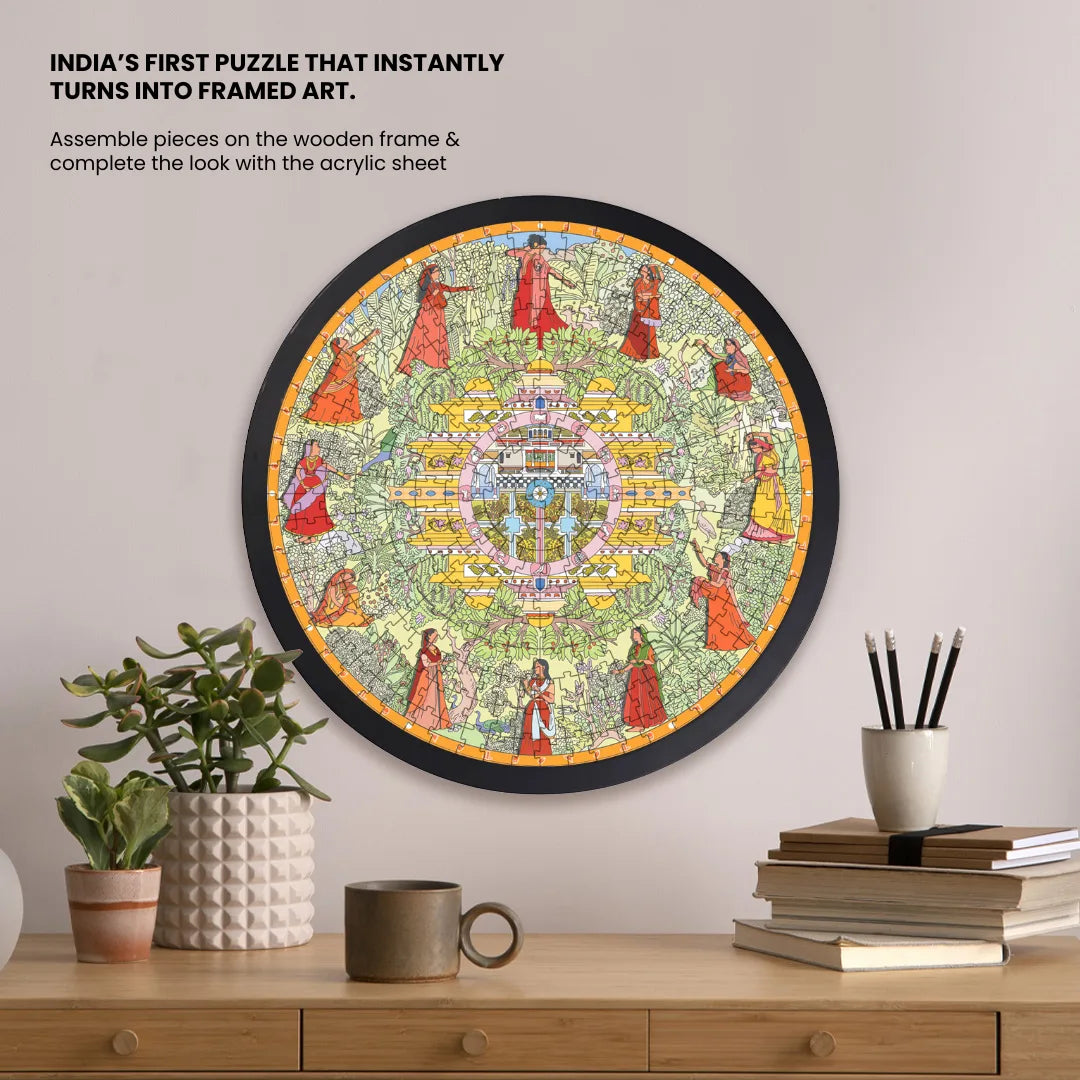 A Year in Kangra | Frameable Circular Puzzle | 300 Pieces