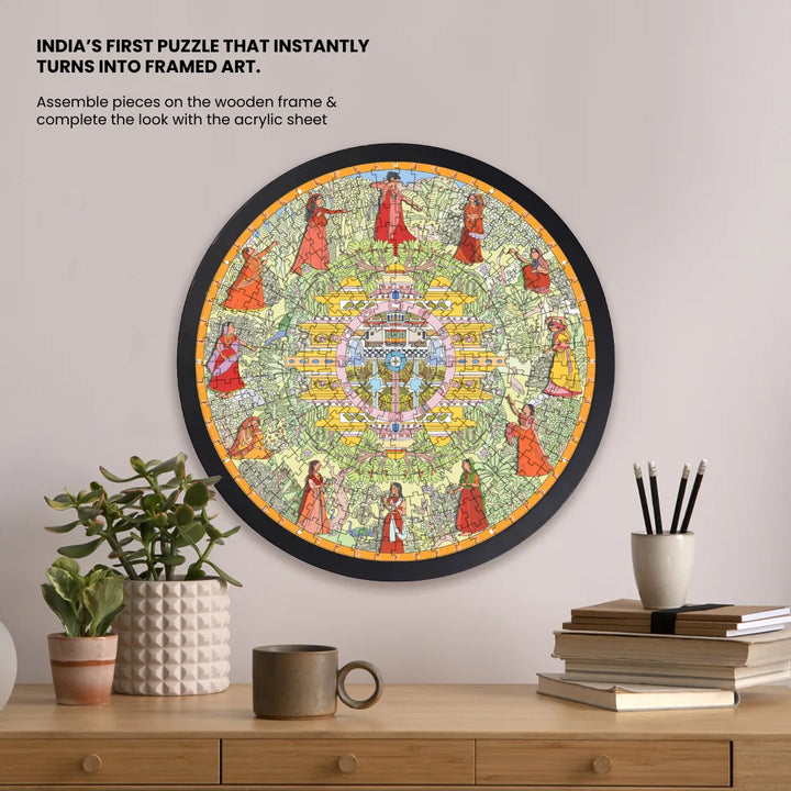 A Year in Kangra | Frameable Circular Puzzle | 300 Pieces