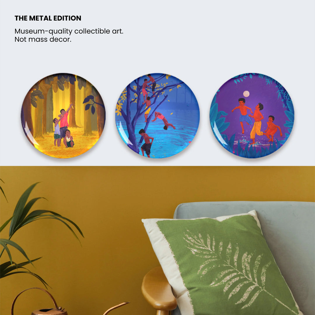 Tender Echoes | Premium Metal Decor | Set of 3