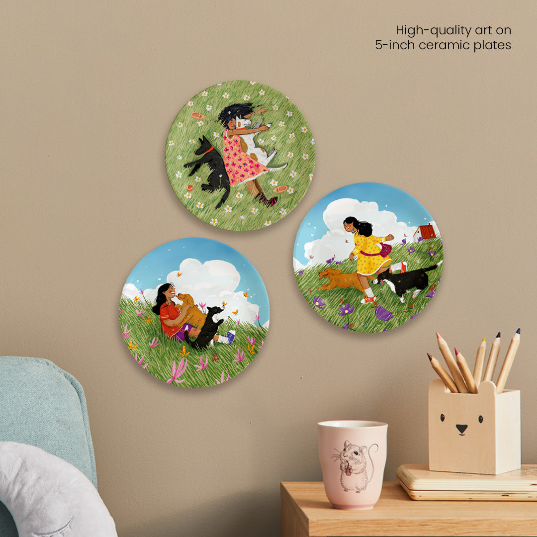 A set of 3 decor plates for pet parents | home decorative items