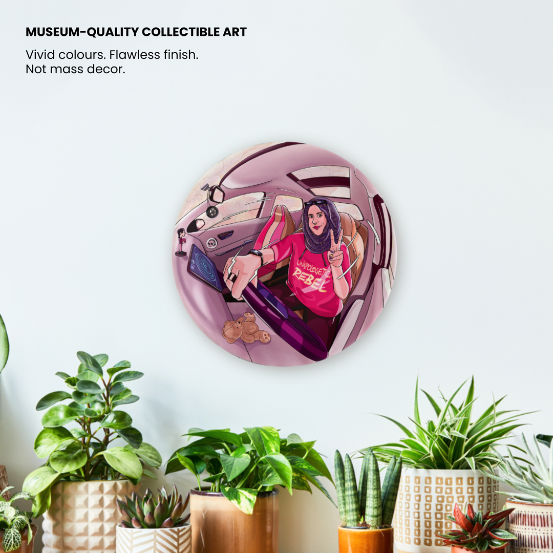 Unapologetically Rebellious | Ceramic Decor Plate | 7.5"