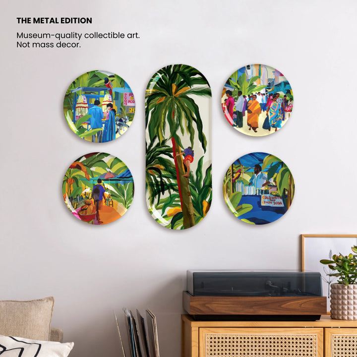 Salt in the Air | Premium Metal Wall Art Panel | Set of 5