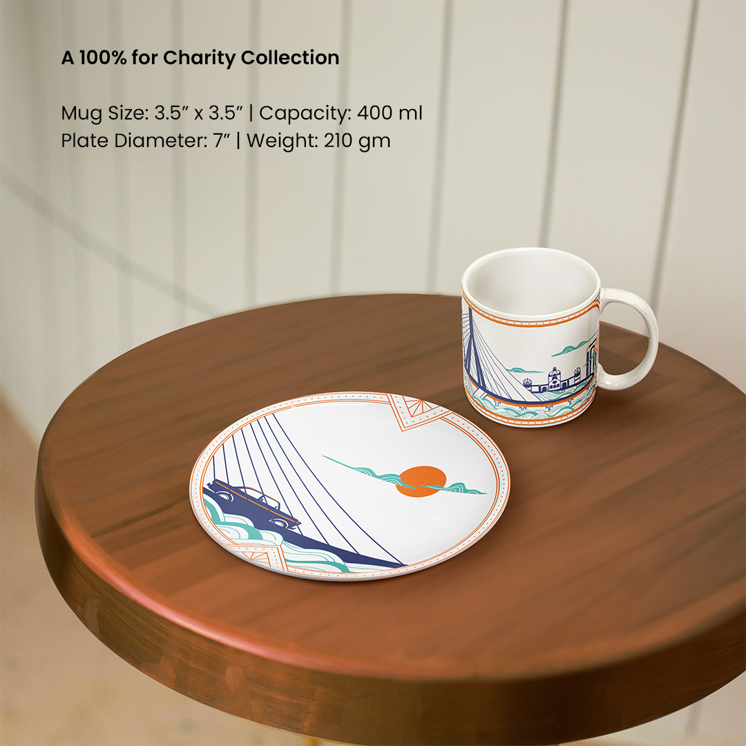 Mumbai | Mug & Plate Combo | Set of 2 | Desh Ka Garv