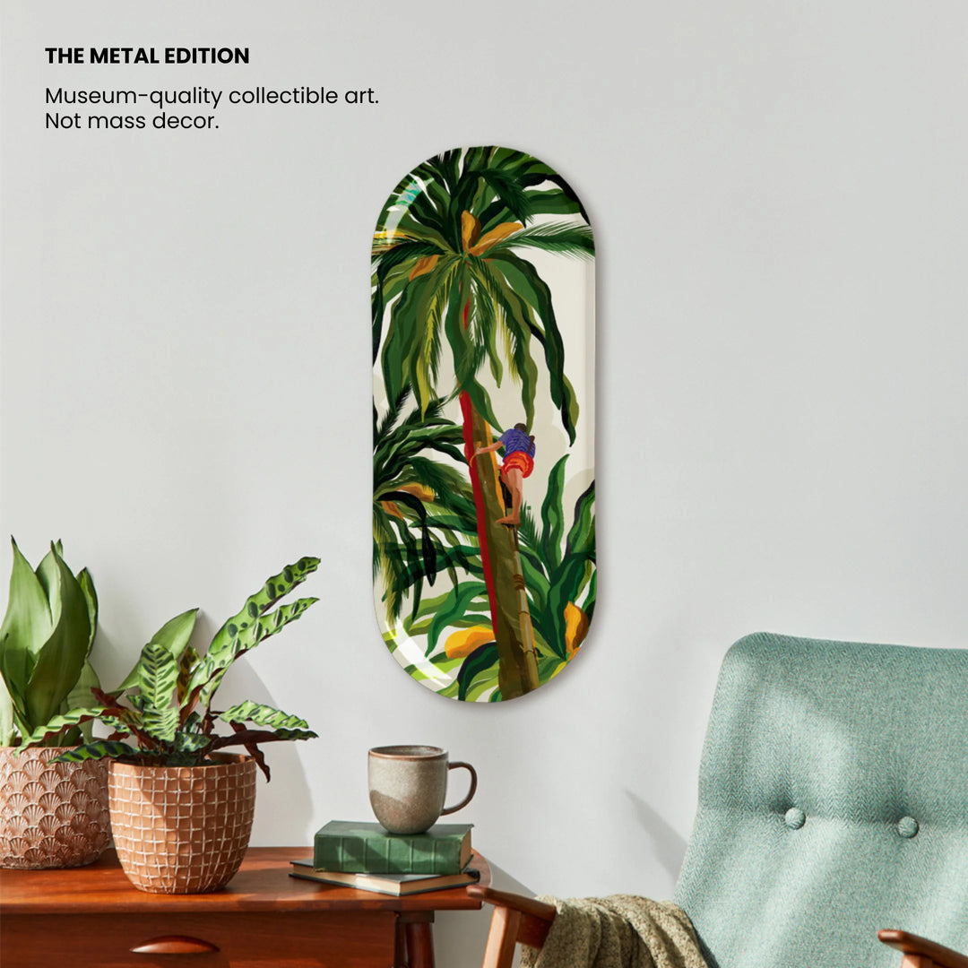 The Climb | Premium Metal Wall Art Panel | 8” × 20”