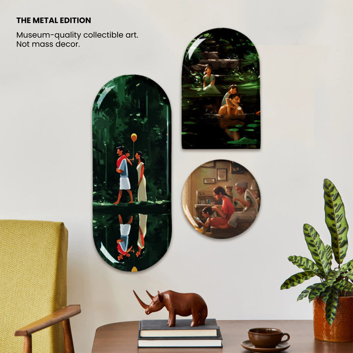 Where We Belong | Premium Metal Wall Art Panel | Set of 3