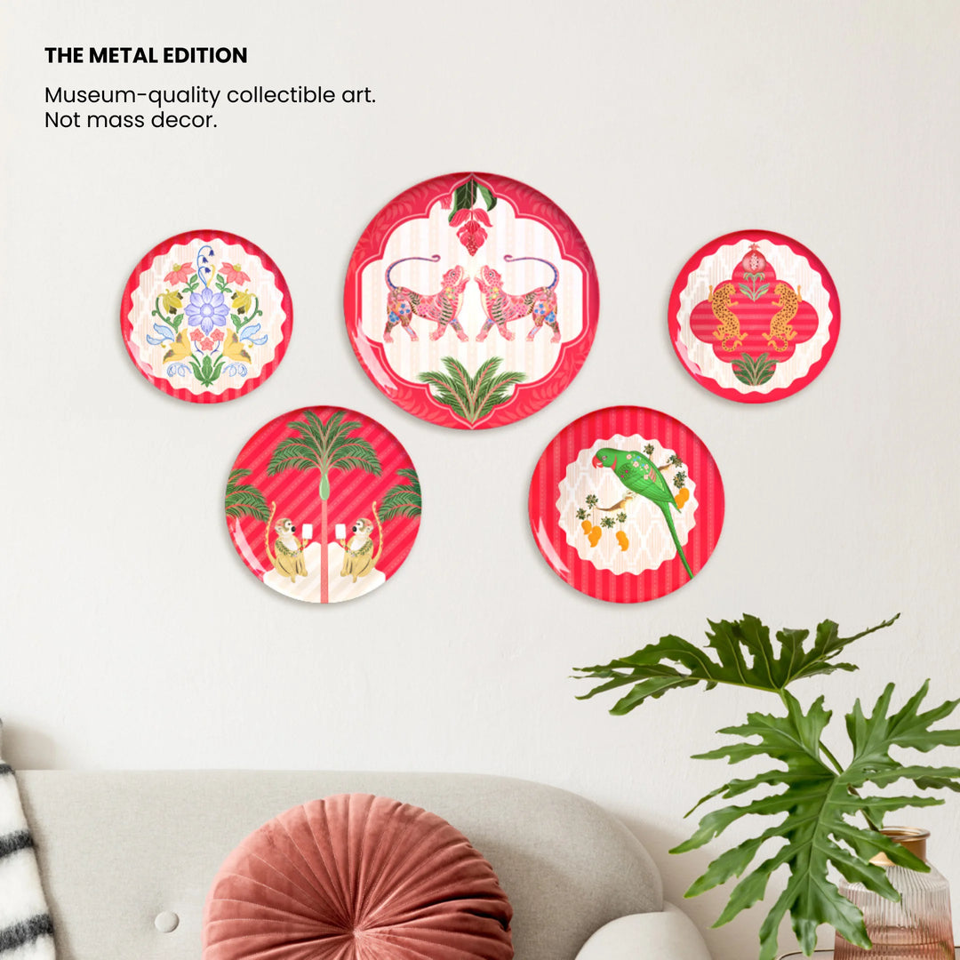 Jungle Jamboree | Premium Metal Decor | Set of 5