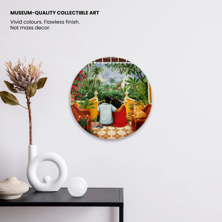 A Place to Lean | Ceramic Decor Plate | 10"