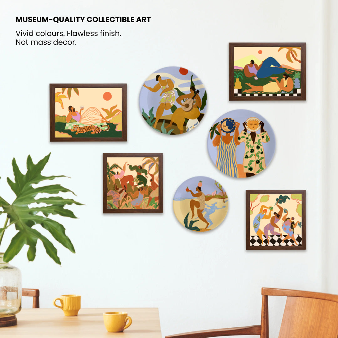 Large wall plates set - perfect for living room home decor items