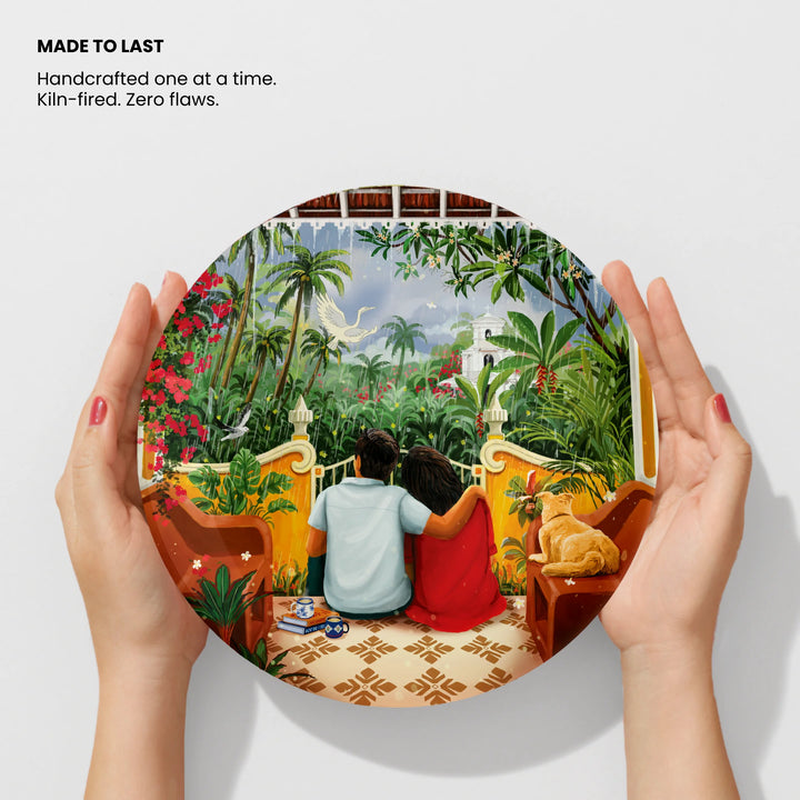 A Place to Lean | Ceramic Decor Plate | 10"