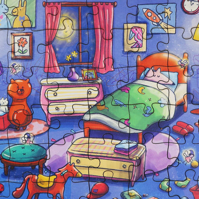 Sleepyhead | Framed Puzzle - A4 | 48 pieces