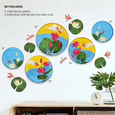 home decor goods with deacals & set of art plates | home decor goods