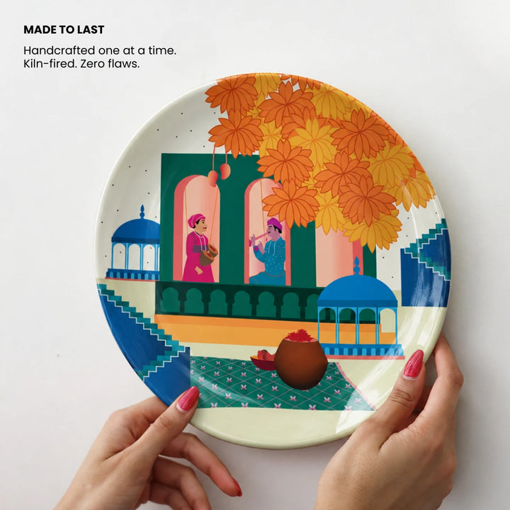 City of Pink Elegance | Premium Decor plate | Set of 3