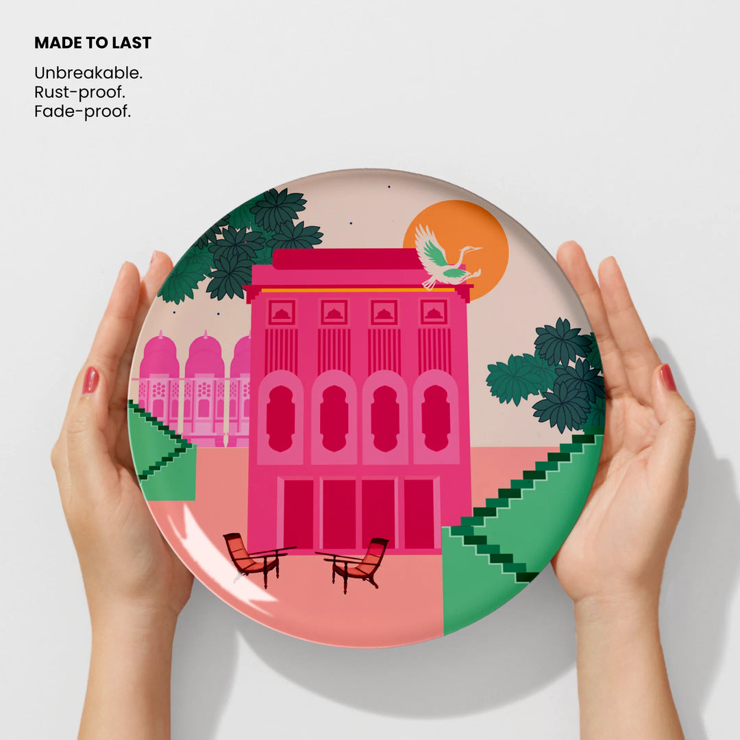 City of Pink Elegance | Premium Metal Decor | Set of 5