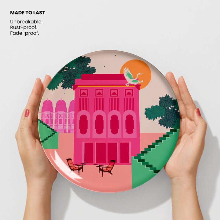 City of Pink Elegance | Premium Metal Decor | Set of 5