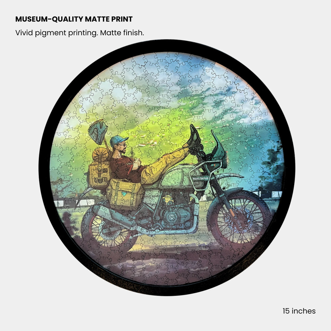 The Nomad | Framed Puzzle – Circular | 300 pieces