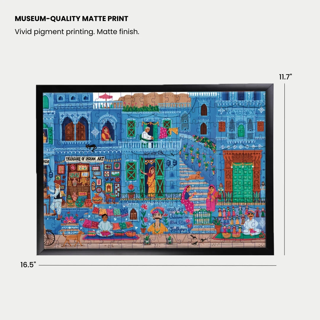 A Little Blue Memory | Frameable A3 Art Puzzle | 200 Pieces