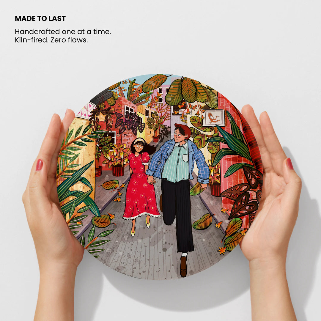 Hand in Hand | Ceramic Decor Plate | 10"