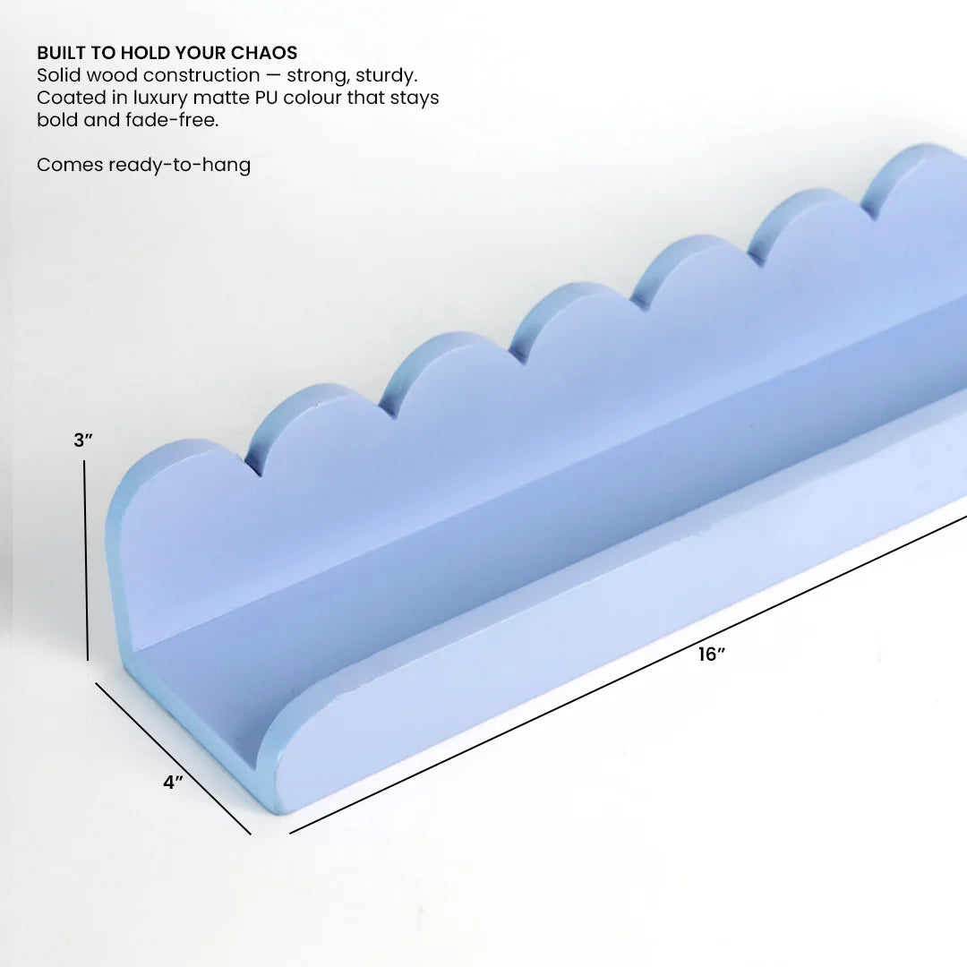 Soft Edges | Wall Accent Shelf | Set of 2 | Blue & Yellow Combo