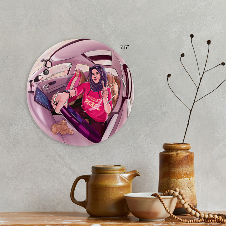 Unapologetically Rebellious | Ceramic Decor Plate | 7.5"