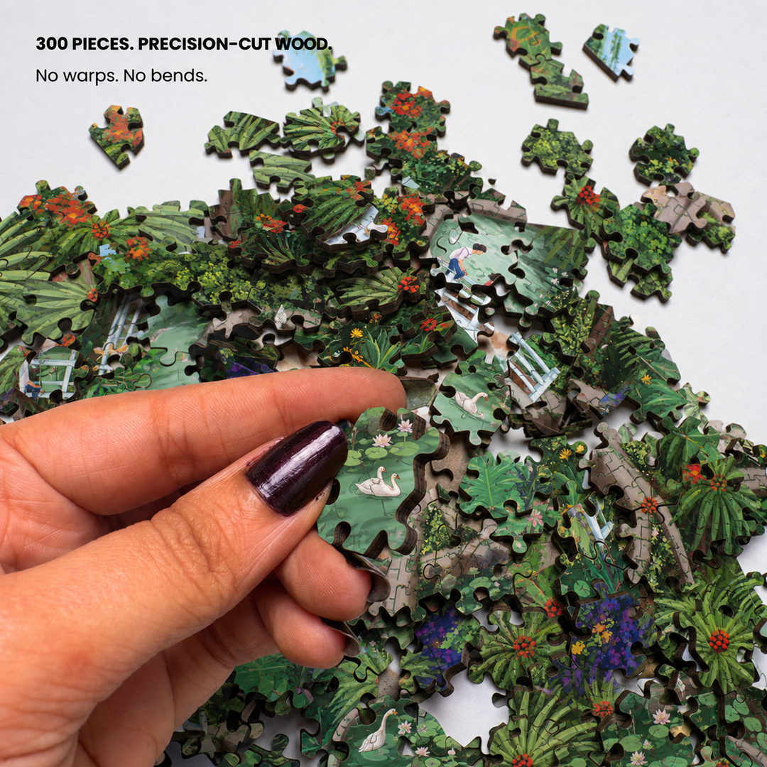 Side by Side | Frameable Circular Puzzle | 300 Pieces