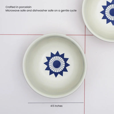 Top view of the ceramic dip bowl with the dimensions | ceramic bowls