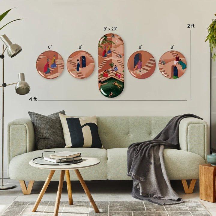Golden Hour | Premium Metal Wall Art | Set of 5