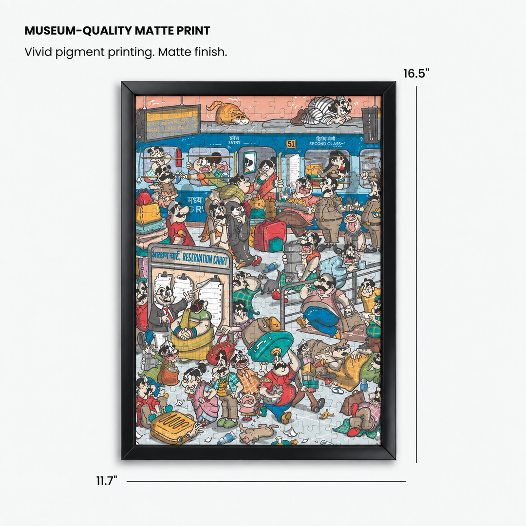Window Seat Memories | Frameable A3 Art Puzzle | 200 Pieces