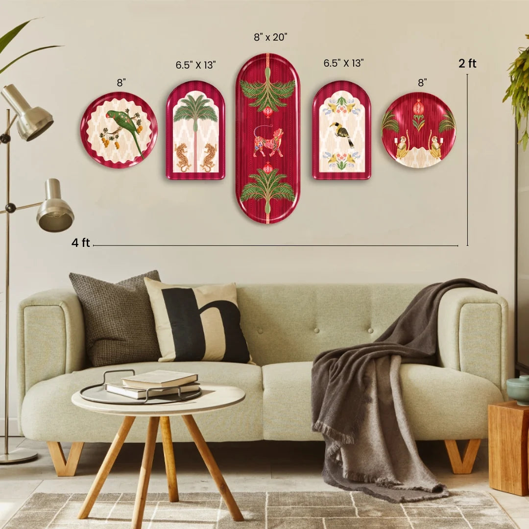 Something Wild | Metal Decor Plates | Set of 5