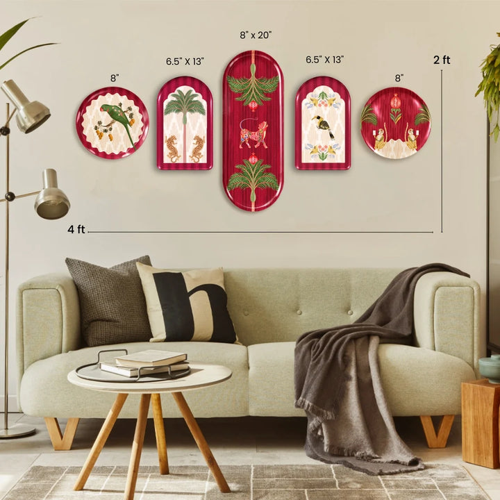 Something Wild | Metal Decor Plates | Set of 5