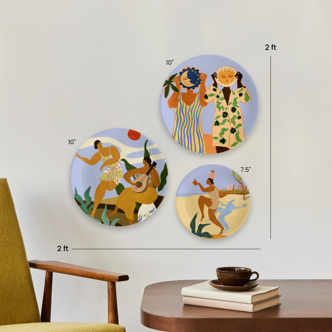 She is Many | Ceramic Decor Plates | Set of 3